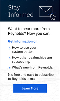 Stay informed with Reynolds email